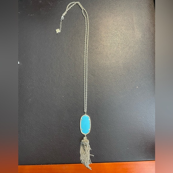 100% AUTHENTIC KENDRA SCOTT RAYNE TURQUOISE NECKLACE - Picture 4 of 6